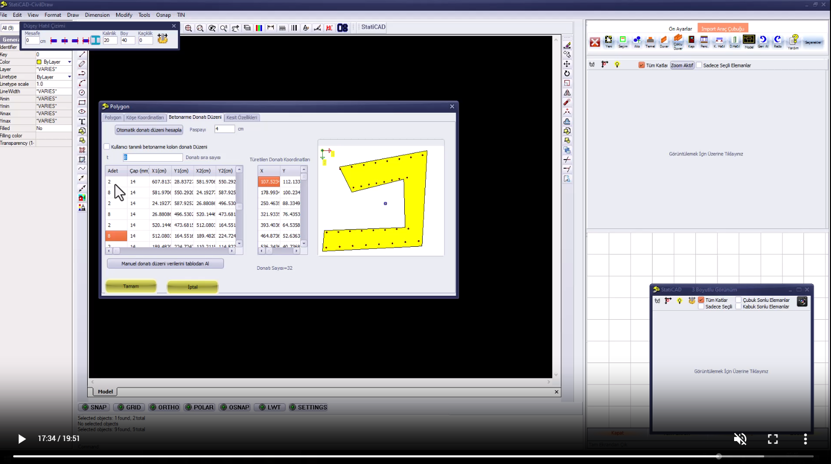 Poligon Kesit Oluşturma/Düzenleme